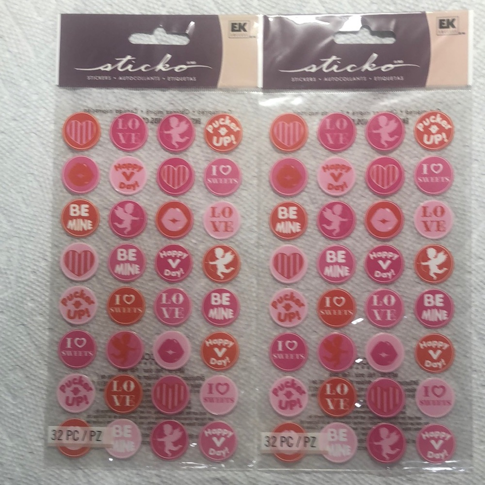Sticko Kiss Seals Valentine Stickers